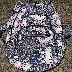 Vera Bradley Purple and Blue Paisley XL laptop Backpack